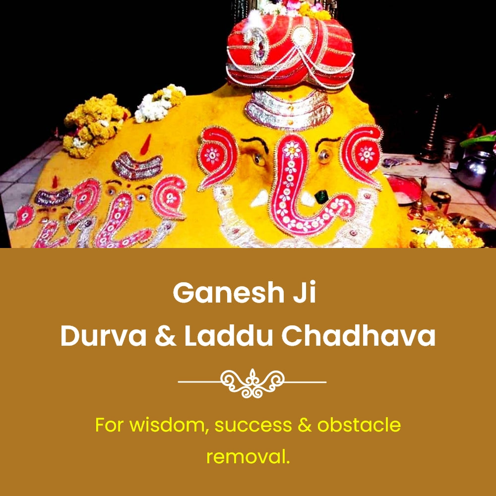 Ganesh Ji Durva & Laddu Chadhava | Online Puja